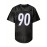 Men's Black #90 Breathable American Football Jersey - V-Neck Short Sleeve Embroidered Rugby Shirt, Loose Fit All-Season Training & Match Uniform for Team Sports, Casual Outings & Outdoor Activities, Football Gear