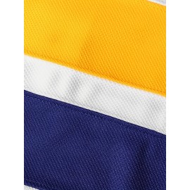 1pc SheLucki Men'S Ice Hockey Jersey #17, V-Neck Polyester Knit Fabric, Embroidered Alphabet, Loose Fit, Breathable, Four Seasons Sports Top for Casual, Street, Outdoor Activities