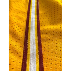 Men's Yellow # 14 Basketball Shorts with Pockets, Casual Fashion, Breathable Sports Zipper, High Quality Embroidered Shorts