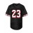 Men's Black #23 American Football Jersey - Loose Fit Breathable Embroidered Sports Top with V-Neck & Striped Accents for Casual Streetwear, Outdoor Activities, All-Season Wear, Athletic Leisurewear, Embroidered Detailing