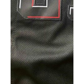 Men'S Black 44 Baseball Shirt, Street Breathable, Fashionable And Casual, Loose Casual Letter Embroidered Button Sports Style