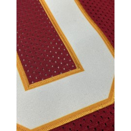 Men's Red #15 American Football Jersey - Loose Fit Breathable Embroidered V-Neck, All-Season Casual & Sports Wear for Street Style, Outdoor Activities, Gym, Camping - Machine Washable