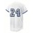 Men's white # 8-24 baseball shirt, loose embroidered sports, fashionable and casual, street breathable