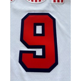 Men's White # 9 Basketball Shirt Casual, Fashionable, Breathable, High-quality Embroidered Street Basketball Pullover