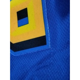 Men's Royal Blue #24 Baseball Shirt - Breathable Loose Fit V-Neck Button-Up with Embroidered Letter & Number Design, All-Season Casual Sportswear for Outdoor Training, Running, Hiking (Machine Washable), Durable Sportswear