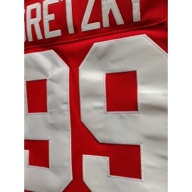 Men's Red # 99 Ice Hockey Sweatshirt, Loose Embroidered Long Sleeve, Sporty, Fashionable And Casual, Breathable On The Street