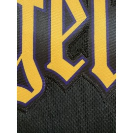 Men's Black #24 Baseball Jersey - Embroidered Letters, Breathable Loose Fit V-Neck Button-Up Shirt for Streetwear, Sports & Outdoor Activities | All-Season Casual Athletic Top for Men & Teens, Sports Activity Apparel, Embroidered Detailing