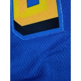 Men'S Blue # 24 Baseball Shirt, Classic Letter Embroidery Design, Breathable Button style Short Sleeve Shirt, Used for Training and Competition