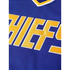 Men's Blue # 16 Ice Hockey Sweatshirt, Loose Embroidered Long Sleeve, Sporty, Fashionable And Casual, Breathable On The Street