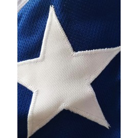 Men'S White Ice Hockey Sports Shirt, Loose Embroidered Long Sleeves, Sporty, Fashionable And Casual, Breathable On The Street