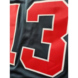 Men's Dark Blue #13 Baseball Jersey - Breathable Button-Up V-Neck Shirt with Letter Design, Loose Fit for Training, Games & Casual Wear | All-Season Sportswear for Men & Teens