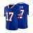 Men'S Blue # 17 American Football Jersey Casual Loose Letter Embroidered Sports Style, Fashionable Street Breathable Football Jersey