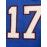 Men'S Blue # 17 American Football Jersey Casual Loose Letter Embroidered Sports Style, Fashionable Street Breathable Football Jersey