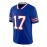 Men'S Blue # 17 American Football Jersey Casual Loose Letter Embroidered Sports Style, Fashionable Street Breathable Football Jersey