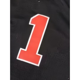 Men'S American Basketball Shirt # 1 Black Basketball Sweatshirt