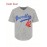 Men's #42 Gray Baseball Jersey - Breathable V-Neck Loose Fit with Red & Blue Lettering, Machine Washable for Training, Hiking, Team Sports & Casual Wear (Sizes S-3XL)
