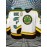 Men's #3 Embroidered Ice Hockey Jersey - Vibrant Green & White V-Neck, Breathable Knit Fabric, Casual Sports Uniform for Parties, Training & Casual Attire, Sizes S-3XL