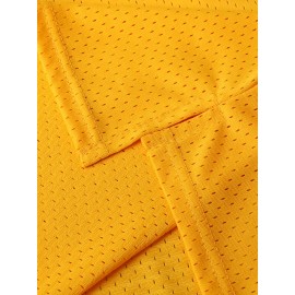 Casual Style, Men's #32 Yellow Basketball Jersey - Breathable Polyester, Round Neck Sportswear, Details, Loose Fit - Ideal for Team Sports, Casual Wear & More, Sizes S-XXXL