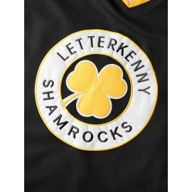 Men'S # 69 Black Embroidered Ice Hockey Sweatshirt Breathable Polyester Fiber V-neck Jersey Suitable For Spring, Summer, Autumn Training Competitions And Casual Wearing