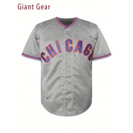 Men's Baseball Jersey # 14 Gray Breathable V-neck Loose Fitting Alphanumeric Design Suitable for Team Sports, Outdoor Activities, Casual Wear, And Parties. Machine Washable