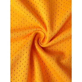 Men'S Basketball Suit # 22 Yellow Round Neck Embroidered Polyester Loose Micro Elastic Fabric S-3XL