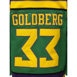 Men's Green # 33 Ice Hockey Sports Shirt, Loose Embroidered Long Sleeves, Sports Fashion Casual, Street Breathable