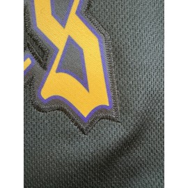 Men'S Black # 24 Baseball Jersey, Classic Retro High-End Letter Embroidery Design, Breathable Button Style Short Sleeved Shirt, Suitable for Training And Games