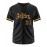 Men'S Black # 24 Baseball Jersey, Classic Retro High-End Letter Embroidery Design, Breathable Button Style Short Sleeved Shirt, Suitable for Training And Games