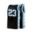 Men'S Black # 23 Patchwork Checkered Basketball Shirt, Casual, Fashionable, Breathable, High-Quality Embroidered Street Basketball Pullover for Sports