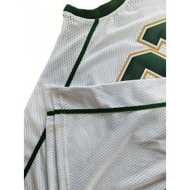 Men's #23 Basketball Jersey Vintage Embroidered Crewneck Breathable Race Training Uniform Jersey Sleeveless Top White S-XXXL