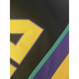 Men's #33 Black and Golden Ice Hockey Jersey - Embroidered, Breathable Polyester, V-Neck Captain's Sweatshirt with Striped Accents - Sporty & Casual for All Seasons