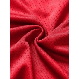 Men's Red #23 Basketball Jersey - Embroidered Design, Breathable Loose Fit Streetwear for Sports & Casual Wear, All-Season Comfort, Machine Washable, Outdoor Activity Apparel | Embroidered Detailing