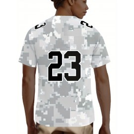 Women's Arctic Camo San Francisco #23 Polyester Football Jersey, Women V-Neck Game Day Sports Shirt With Slight Stretch, Breathable Casual Knit Fabric, Loose Fit Adult, Fans Gift Women, For Casual, Party, And Training Wear