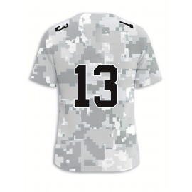 Women's Arctic Camo San Francisco #13 Polyester Football Jersey, Women V-Neck Game Day Sports Shirt With Slight Stretch, Breathable Casual Knit Fabric, Loose Fit Adult, Fans Gift Women, For Casual, Party, And Training Wear