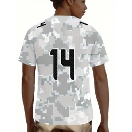 Women's Arctic Camo Seattle #14 Polyester Football Jersey, Women V-Neck Game Day Sports Shirt With Slight Stretch, Breathable Casual Knit Fabric, Loose Fit Adult, Fans Gift Women, For Casual, Party, And Training Wear