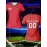 Customized Name & Number Women's V-Neck Football Jersey - Breathable Quick-Dry Moisture-Wicking Fabric, Team Emblem & Flag Design, Regular Fit for Team Training, Fitness, Casual Wear (Spring/Summer/Fall), Customized Jersey, Quickdrying Fabric