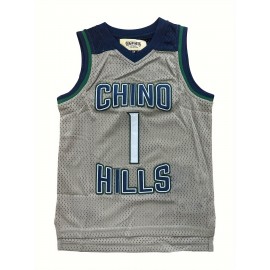 Kids Basketball Jerseys Youth For Boys Girls #1 Khaki Sport Jersey 3-14Years