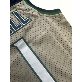 Kids Basketball Jerseys Youth For Boys Girls #1 Khaki Sport Jersey 3-14Years