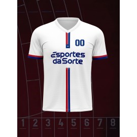 Customizable V-Neck Youngsters's Soccer Shirt - Comfortable Fit for Sports and Casual Outdoor Running, Polyester