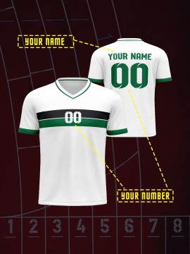 V-Neck Children'S Football Shirt Tops with Custom Name And Number Comfortable Fit Sports Leisure Outdoor Running