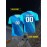 1pc Customizable Soccer Jersey for Kids - V-Neck, All-Season Knit Polyester Football Shirt with Personalized Name & Number, Preppy Street Style, Medium Stretch, for Sports & Casual Wear