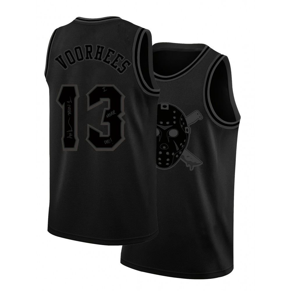 Black #13 High Quality Embroidered Men's Breathable Basketball Shirt, Casual Fashionable Sports Hoodie