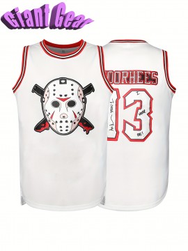 Men'S # 13 White Embroidered Basketball Jersey Breathable Polyester Fiber V-neck Top Is Perfect For Team Sports, Street Basketball, Beach And Casual Wear Size S-3XL