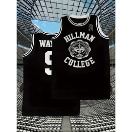 Men'S Basketball Sweatshirt # 9 Black Breathable Sweatshirt Round Neck Knitted Loose Fabric Wear In Spring, Summer, And Autumn